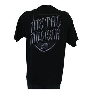 Metal Mulisha Big Logo Double Sided Black Y2K T-Shirt Mens XL